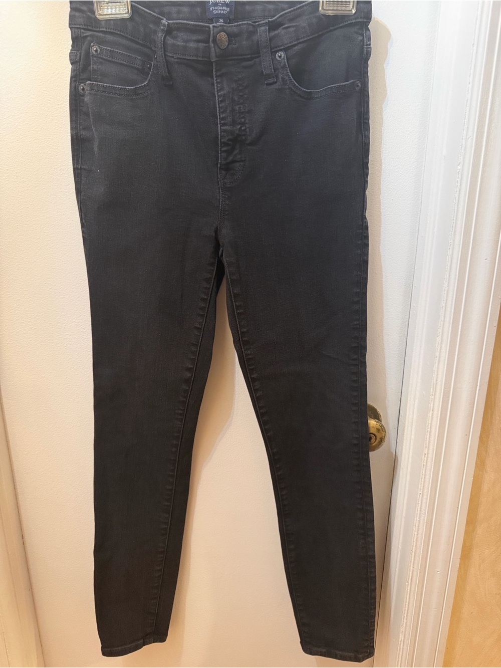 J. Crew Black Skinny High-Rise Jeans
